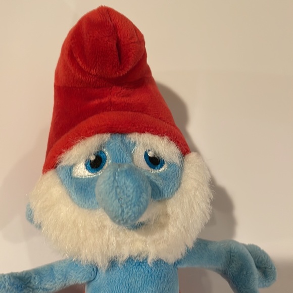 Papa Smurf Plush Doll Stuffed Animal the Smurfs Peyo 2011 JAKKS Pacific 8” - Picture 2 of 5
